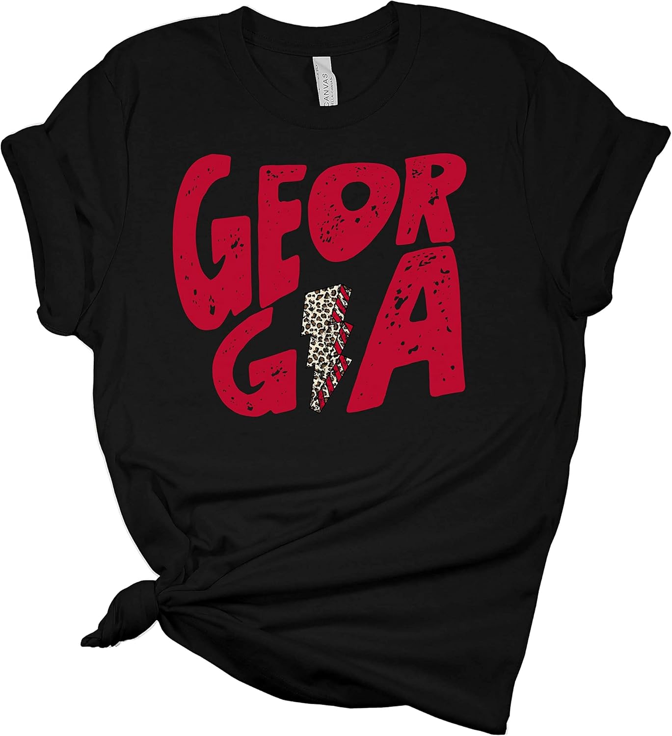 Womens Georgia Football Lightning Georgia Unisex Fit Short Sleeve T-Shirt