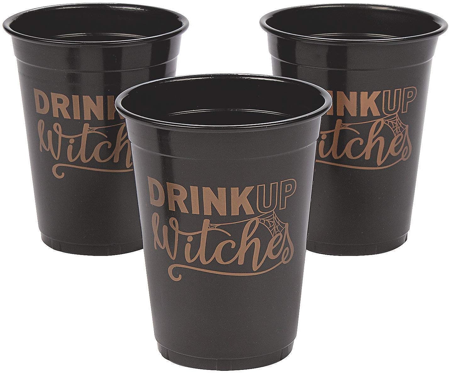 Drink Up Witches Halloween Party Cups (bulk 50 pack of disposable cups)