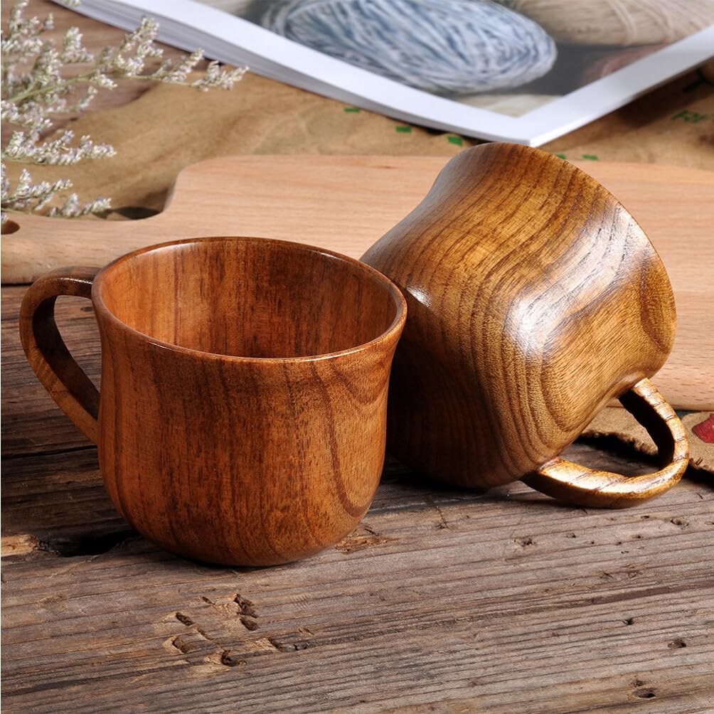 Jujube Beer Mug with Handle Reusable Drinking Cup for Tea Milk Water Solid Practical Cup