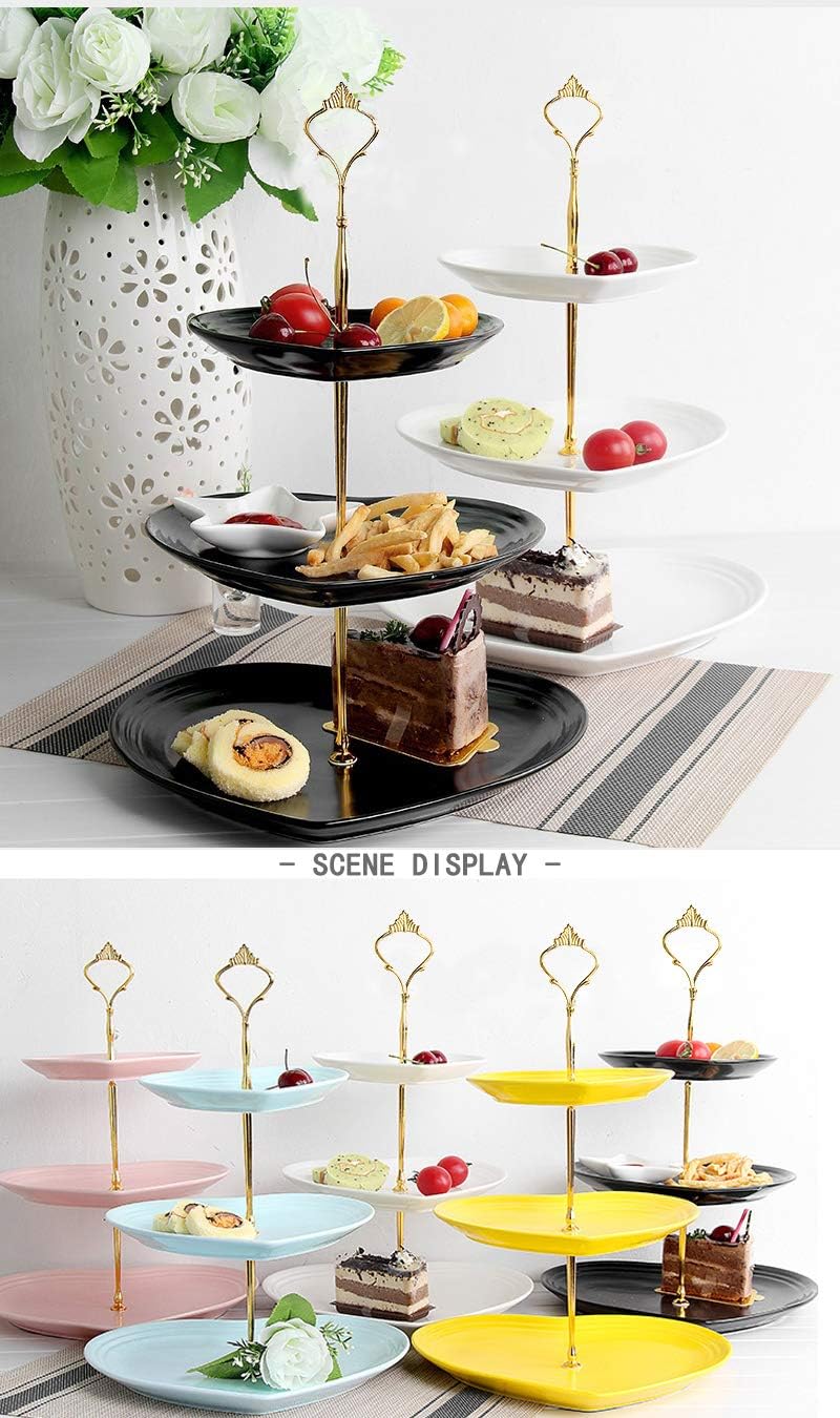 Crаzу Dеаlѕ KOKITEA 3-Tier Elegant Ceramic Cake Stand - Dessert Cupcake Stand - Pastry Serving Tray Platter for Tea Party, Wedding and Birthday (White Gold) Gеt Pорulаr оƒƒеr KOKITEA 3-Tier Elegant Ceramic Cake Stand - Dessert Cupcake Stand - Pastry Serving Tray Platter for Tea Party, Wedding and Birthday (White Gold)