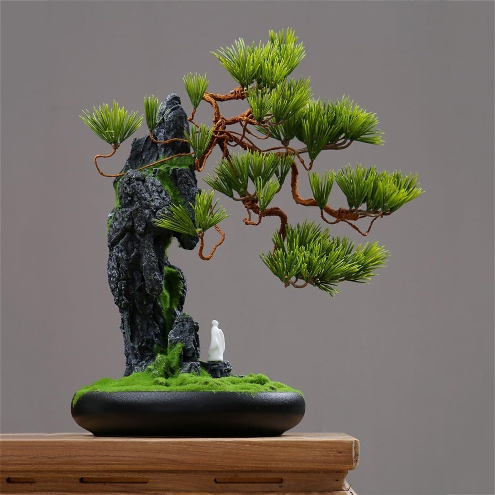 Fałszywe drzewo Rośliny dekoracyjne do salonu Symulacja zielonego bonsai Wysokiej jakości dekoracja wnętrz drzewa Dekoracje na biurko Feng Shui Wystrój wnętrz