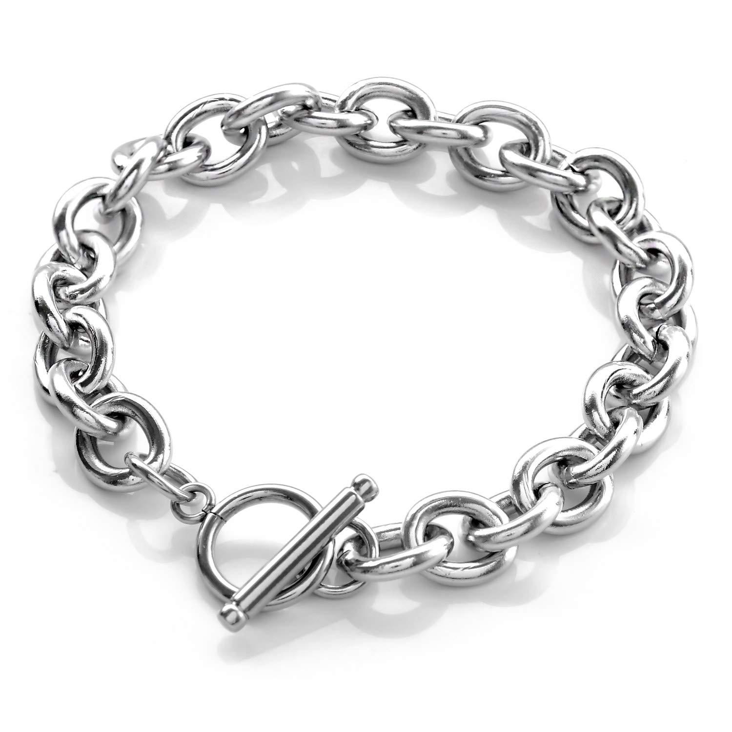 ブレスレット メンズ レディース アクセサリー ステンレス マンテル チェーン…