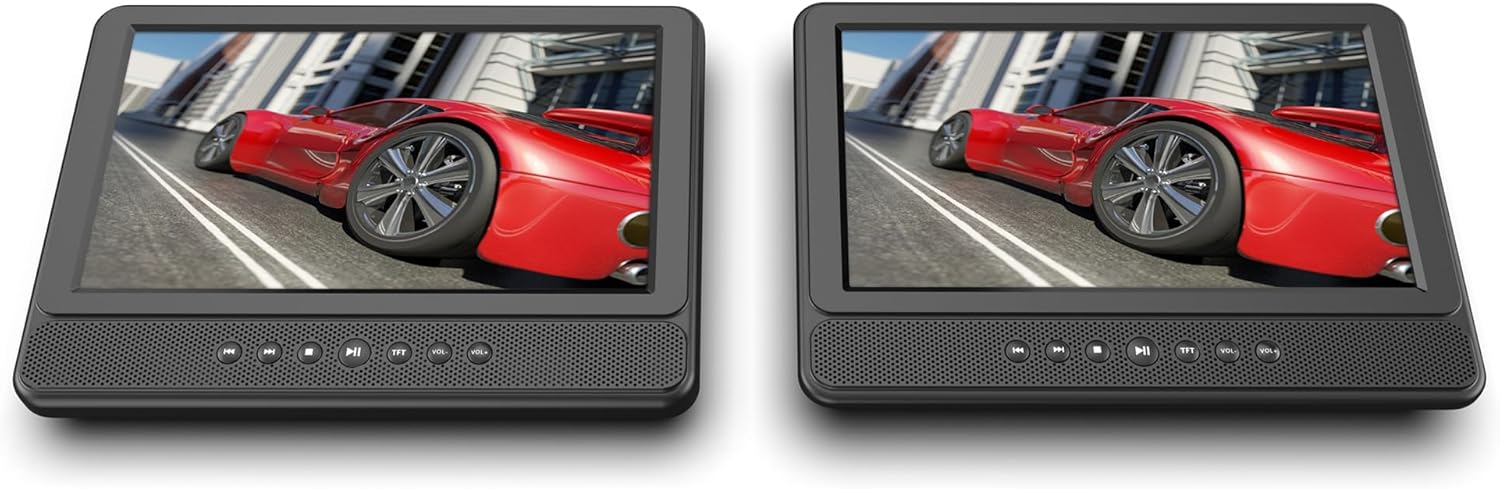 GPX Dual Screen Portable DVD Player Kit, PD10104DG