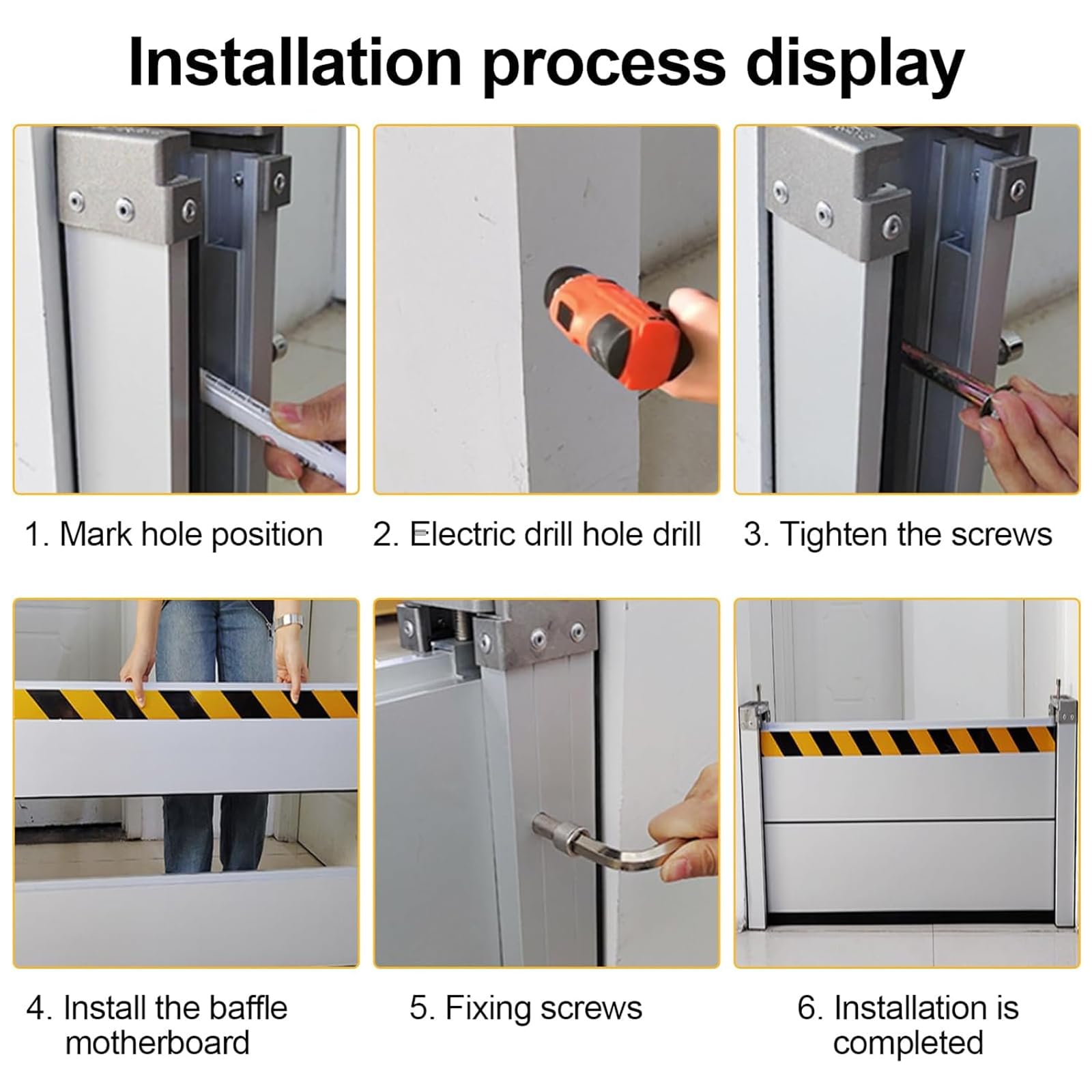Genérico Barrera Anti Inundaciones, Barrera Móvil de Protección contra Inundaciones en Puertas, Deflector Protección contra Inundaciones de Aluminio,B-130 * 80cm
