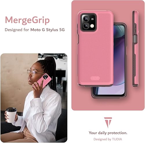 Vista 21 de TUDIA MergeGrip - Funda protectora diseñada para Motorola Moto G 5G 2023 XT-2313 – [prueba de caídas de grado militar] a prueba de golpes, delgada