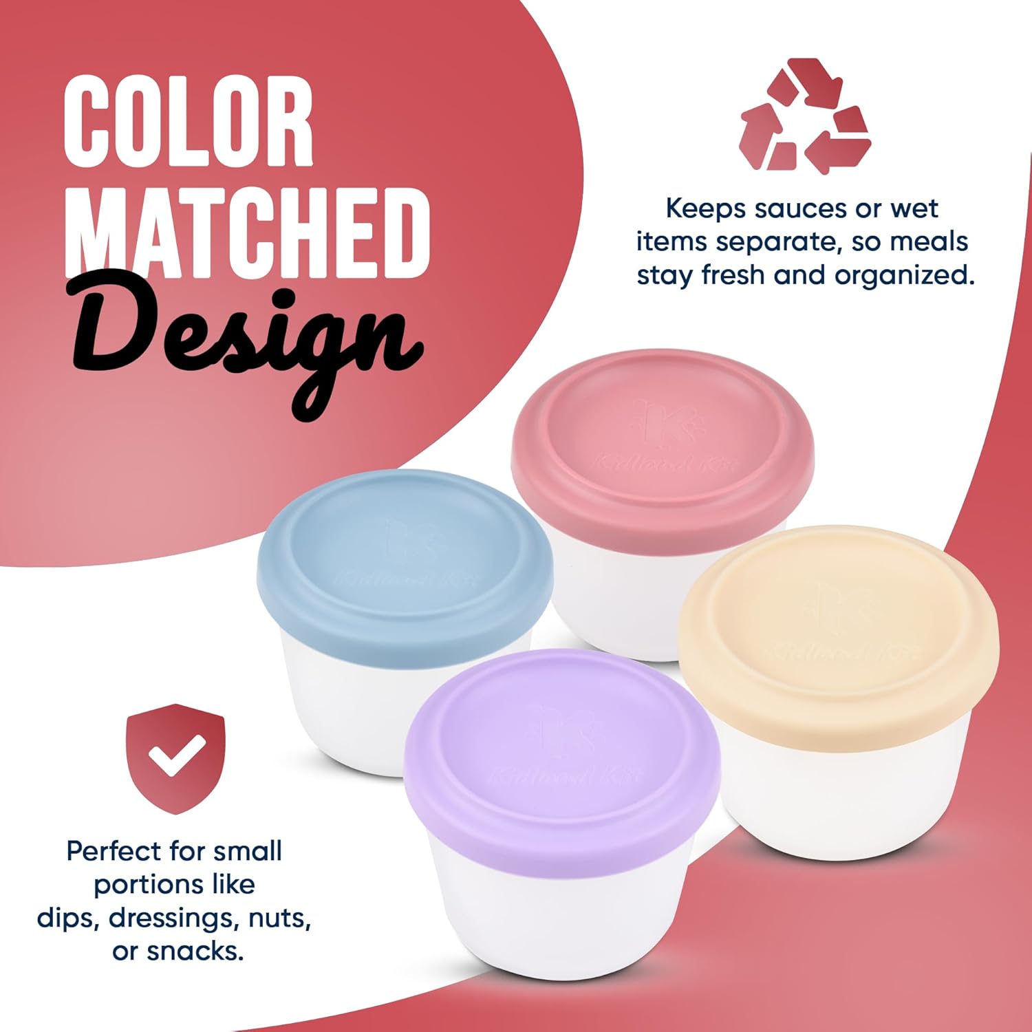 Silicone Bento Box for Kids and adults with Snack Bowl | 4-Compartment Leakproof Lunch Box | BPA-Free, Food-Grade, Microwave & Dishwasher Safe – Perfect for school meals (brick red)