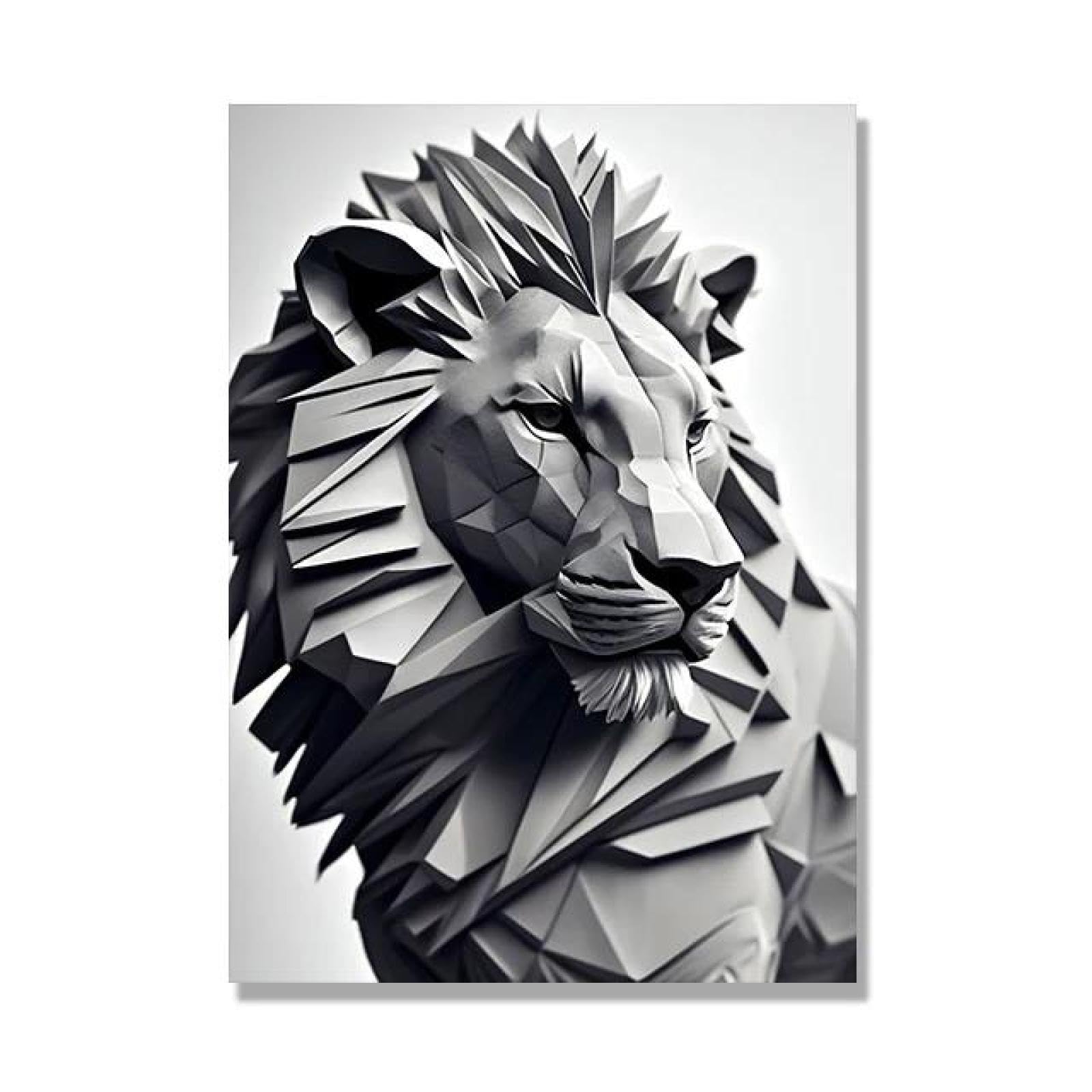 Yocheng Animal Origami Art Posters Abstract Canvas Painting Wall Print Picture Living Room Home Decor 40x50cm No Frame