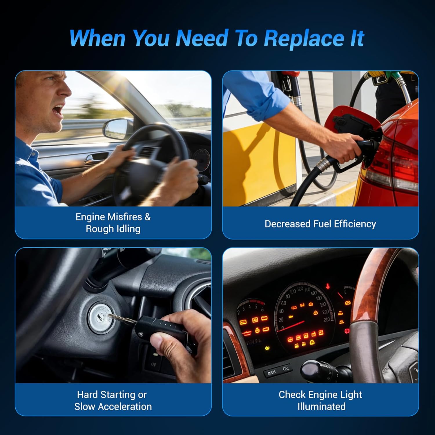 OTO Iridium Spark Plug and Ignition Coil Pack Compatible with Audi A3 A4 A5 A6 Q5 R8 TT RS4 RS5,Volkswagen Jetta Passat Beetle CC Golf GTI,Coil Packs and Spark Plugs Replaces# UF575 & 1675