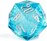 Vista 26 de 55mm dados de 20 lados DND, dados gigantes D20 D&D poliédricos grandes D20 con caja de regalo de dados para Dungeons and Dragons, juegos de mesa RPG