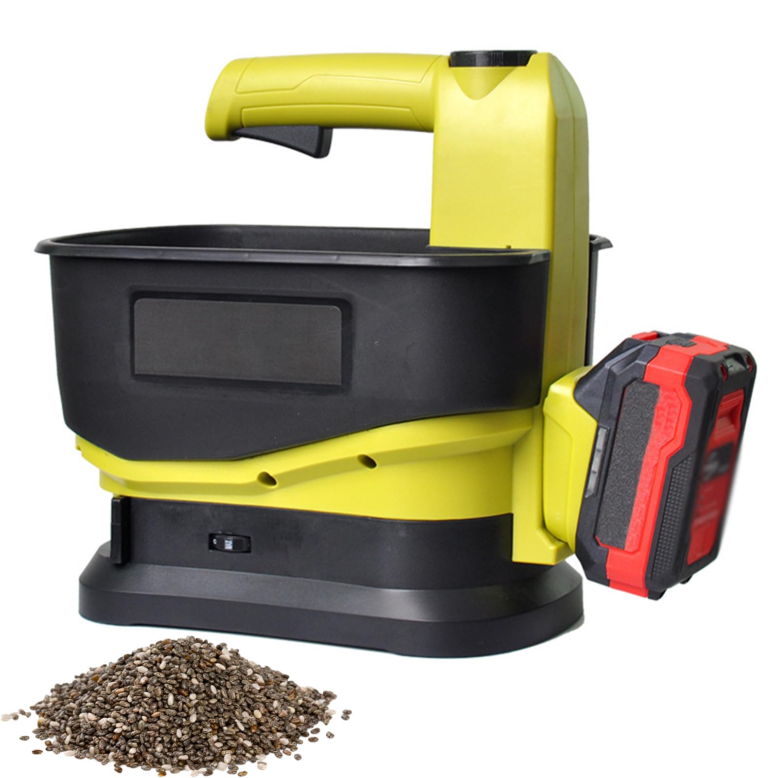 Épandeur de graines sans fil électrique de 5,5 L avec réglage à 6 vitesses pour jardin