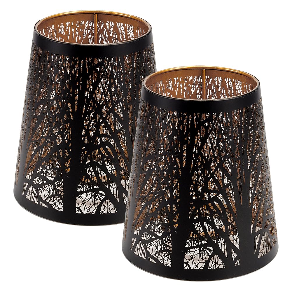 PH PandaHall 2pcs Metal Lamp Shade Hollow Iron Lamp Shades