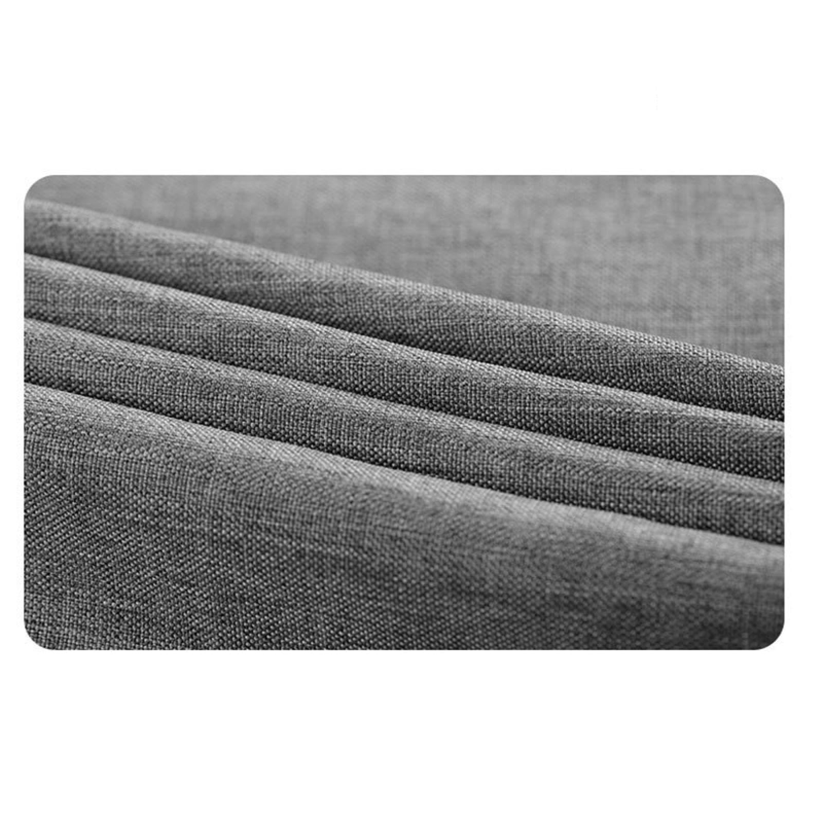 Wasserdichter Duschvorhang aus Leinen und Baumwolle, graue Badezimmervorhänge, einfarbig, Badewannen-Set, große, breite Badeabdeckung mit Haken, 240 x 200 cm (B x H), Duschvorhang