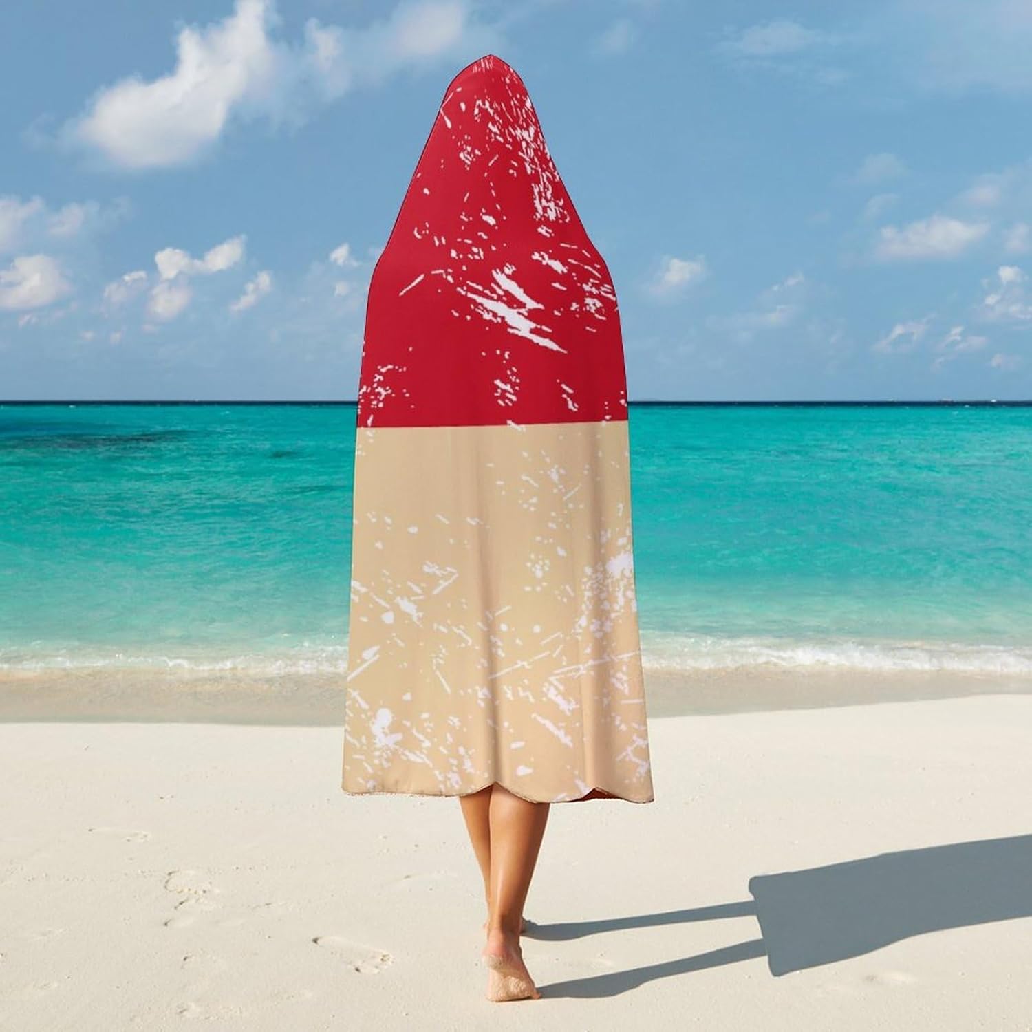 Monaco Vintage Flag Fashion Wearable Blanket Hoodie Fleece Throw Cloak Robe Unisex