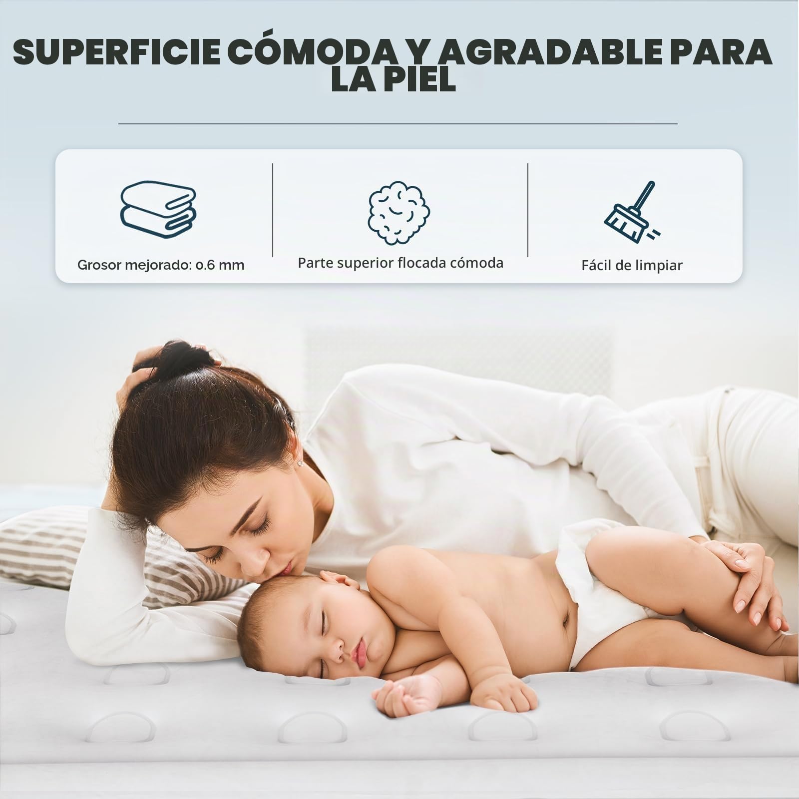NALONE Colchón Hinchable Matrimonio, Colchón Inflable 2 Plazas con Bomba de Inflado Incorporada Tan Solo 3 Minutos, Cama Hinchable Invitados o Uso en Casa,Cama Matrimonial 203x152x46cm
