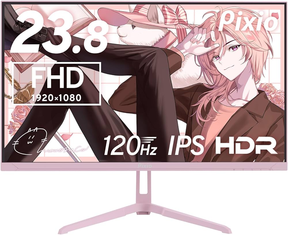Amazon.co.jp: Pixio PX246 Wave Pastel Pink ゲーミングモニター 23.8