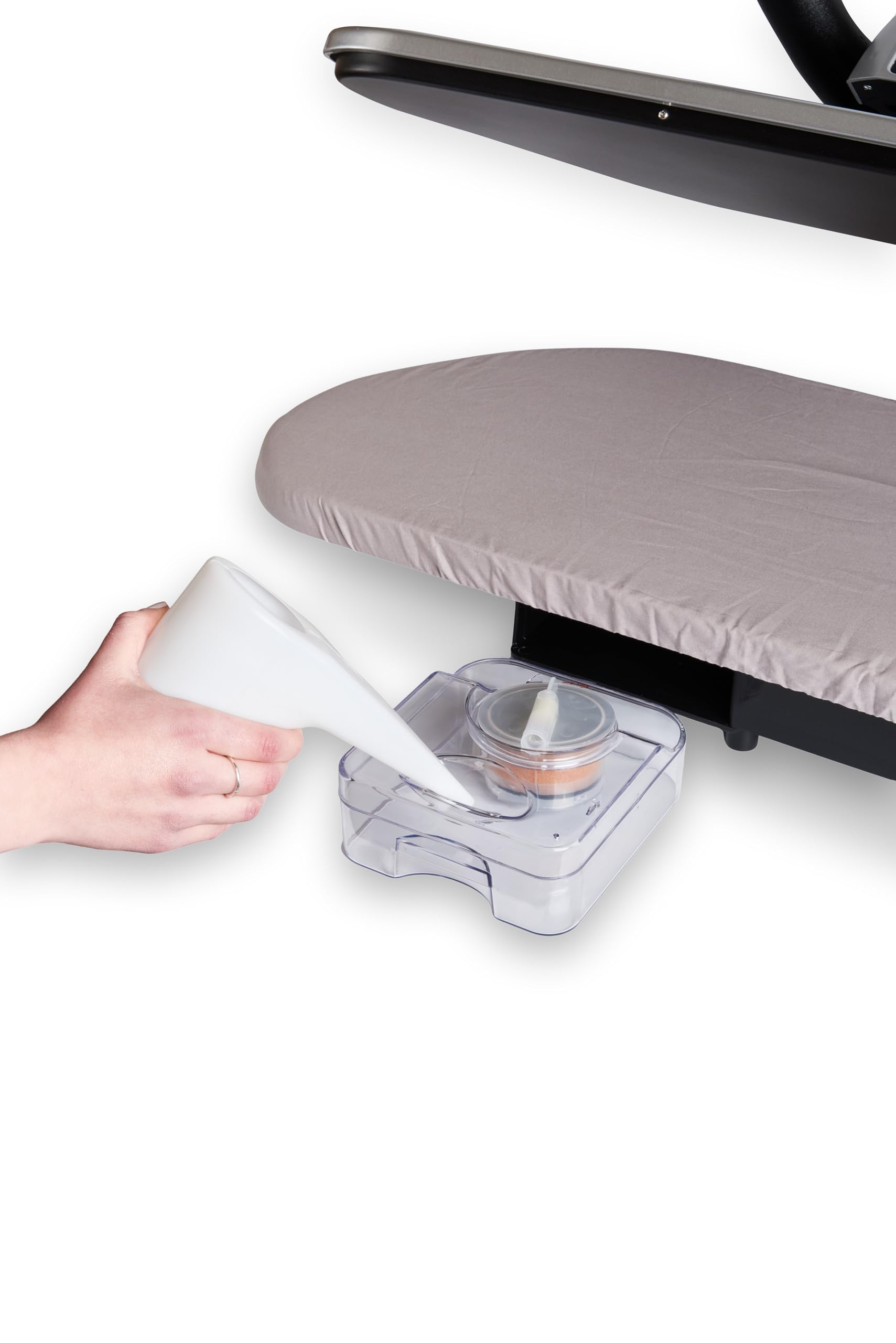 Speedypress SteamRise 8000 Presse à Repasser Vapeur Haute Performance | Surface de Pressage 81 cm | Technologie Vapeur Bottom-Up | Fer Inclus + Filtre Anti-Calcaire | Avec Support | 2200S | Argent