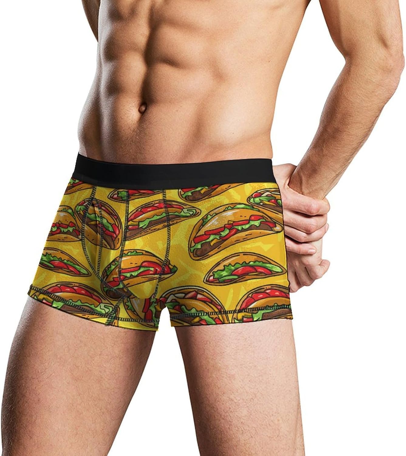 Mexican Tacos Novelty Men's Trunks Soft Breathable Underwear Patterned Stretch Briefs
