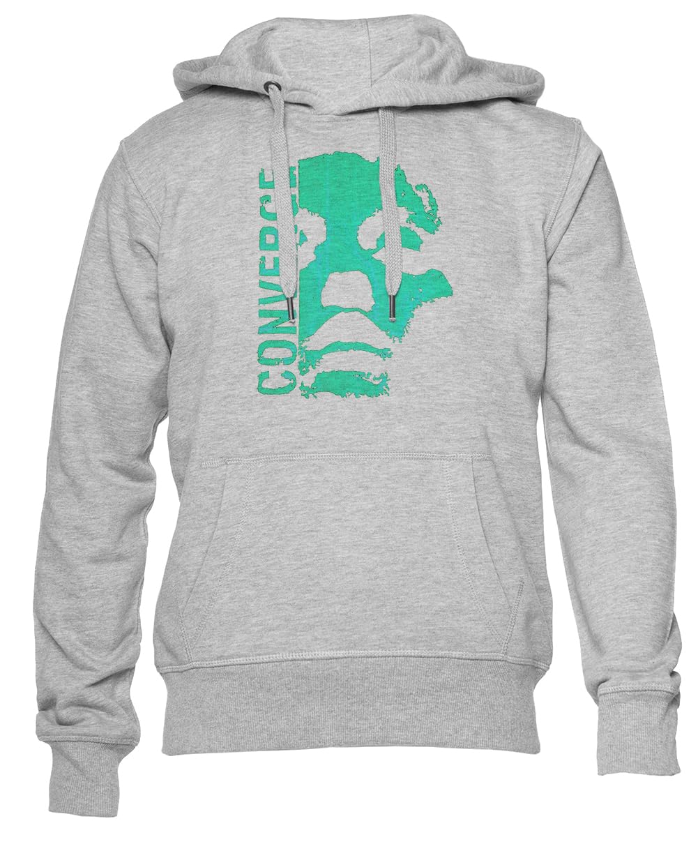 Converge Felpa Unisex Grigia con Collo Giro Unisex Grey Hoodie Crewneck