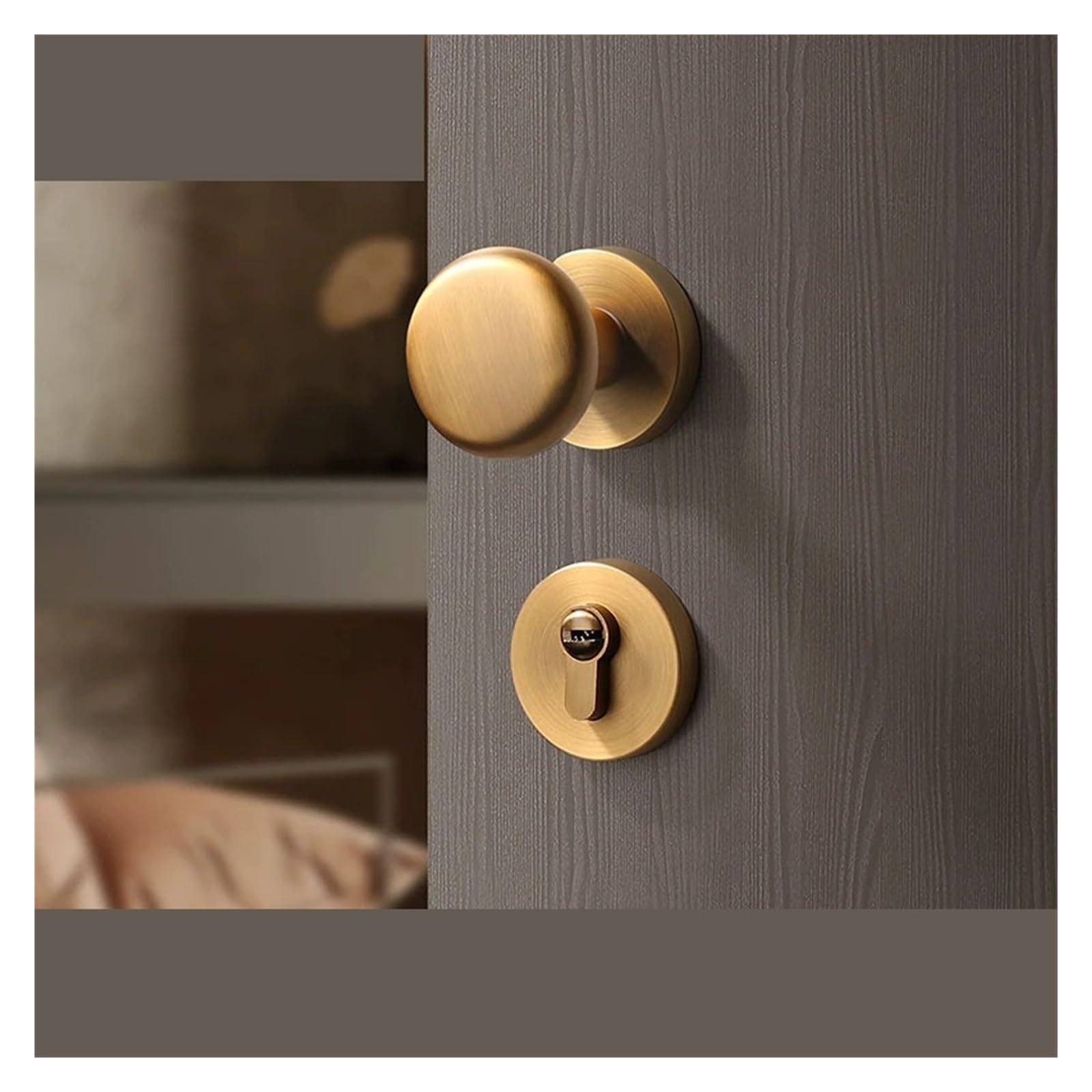 Manijas de puerta de aleación de zinc con acabado premium para el dormitorio