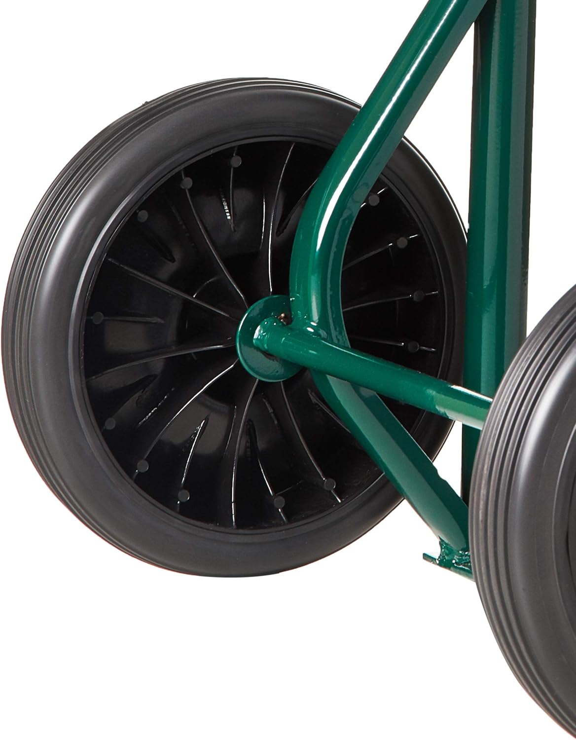 Harper Trucks 55HA22 300 lb Capacity Steel Hand Truck with 8" Flat-Free Wheels, Dark Green - - 