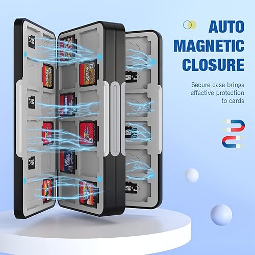 Miniatura 3 de MoKo Funda de 72 tarjetas de juego compatible con Nintendo Switch OLED 2021SwitchSwitch Lite, funda de soporte para juegos Switch para tarjetas de