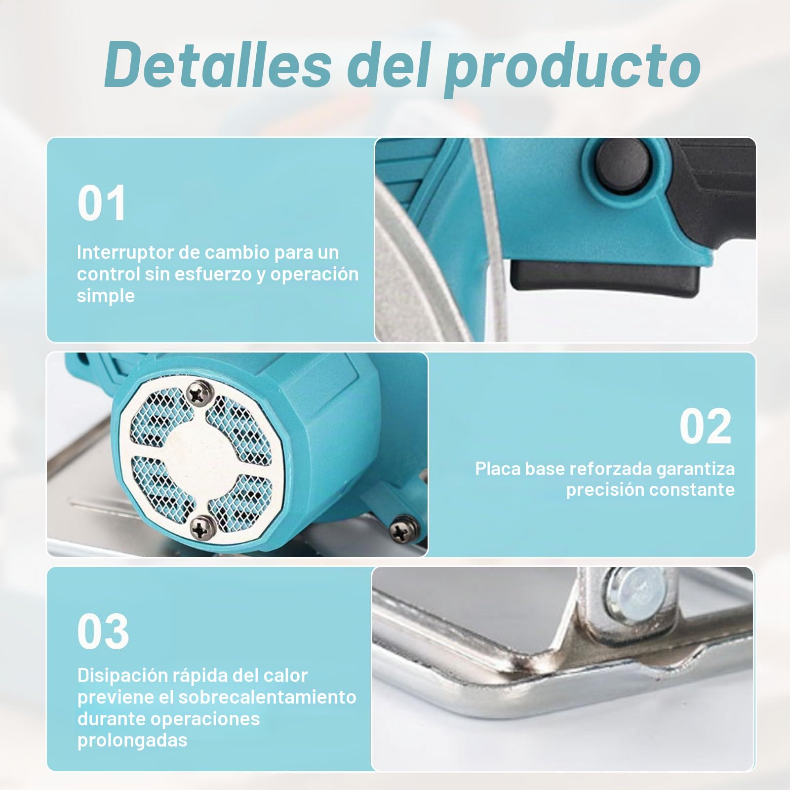 Sierra Circular Bateria para Makita 18V, Mini Sierra Circular Sin Escobillas, Sierra Circular de Mano con 3 Hojas (125 mm) 6200 rpm, 0 a 45° para Madera, Plásticos (Batería no Incluida)