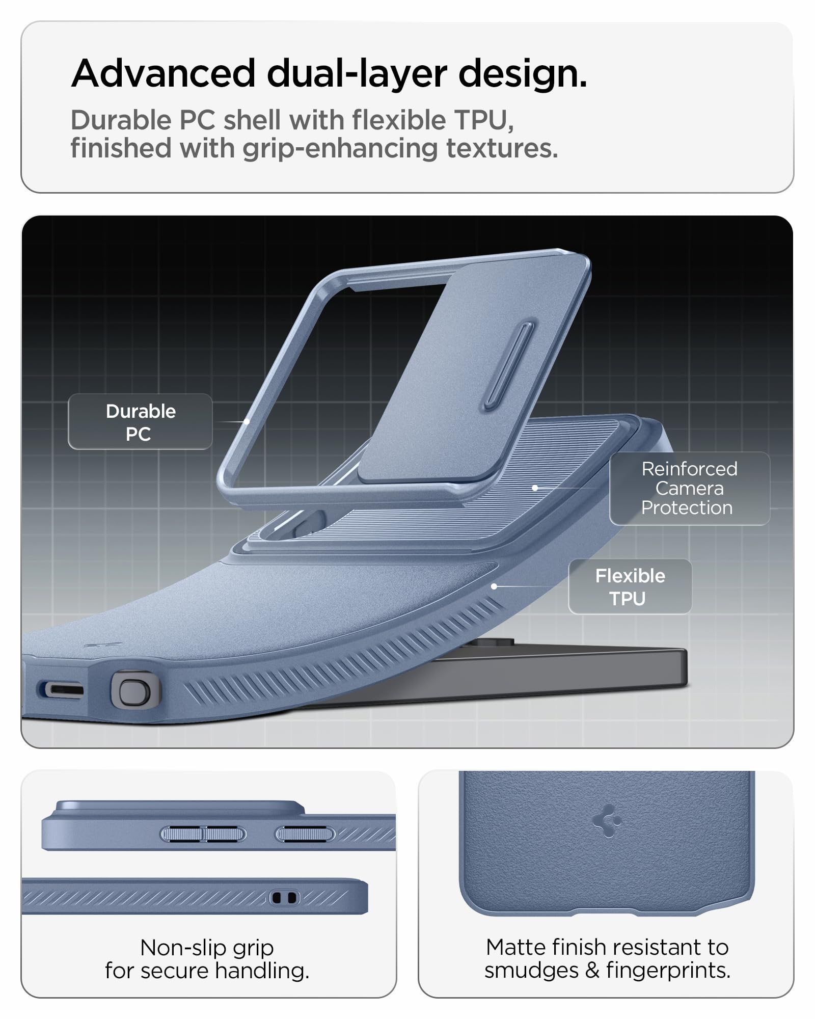 Spigen Optik Armor | Samsung Galaxy S26 Ultra Case [Camera Protection] Galaxy S26 Ultra Back Cover | TPU+PC - Light Blue — Amazon image 4
