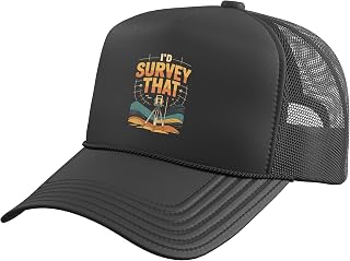 Survey that Land Surveyor Total Station Tools Trucker Hat with Adjustable Mesh Back