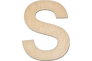 12-Inch Wooden Letter S