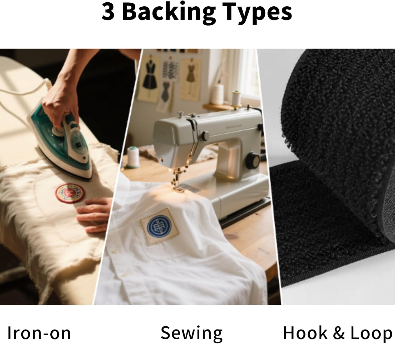 Personalized Embroidery Patches Custom Decorative Patches for Caps Hats Bags Backpacks Clothes Vest Military Uniforms Tactical Gears Iron on Sew on Hook & Loop Fasten (2 PCS, 4.1-6inch)