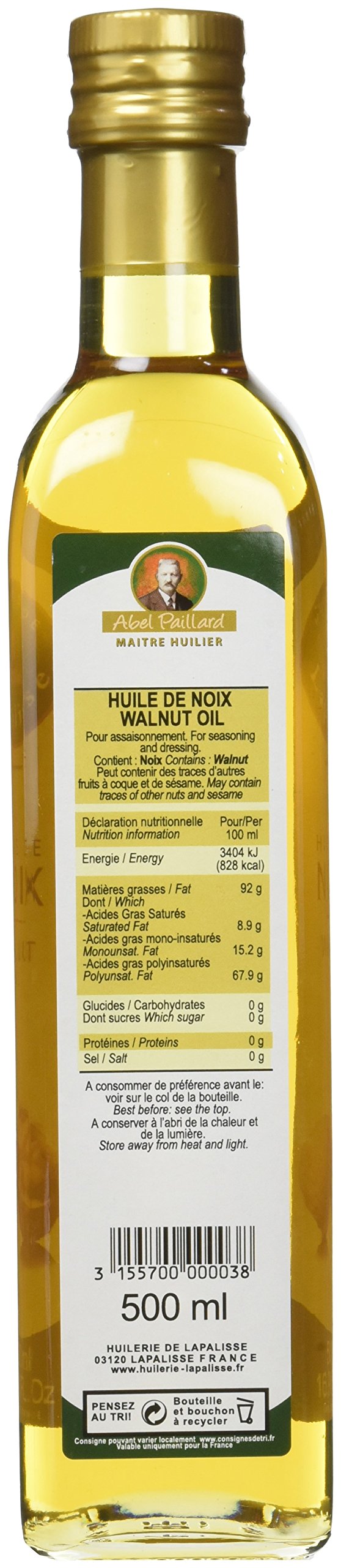 ABEL PAILLARD - HUILERIE DE LAPALISSE 0330717300 Huile de Noix 500 ml - Lot de 3