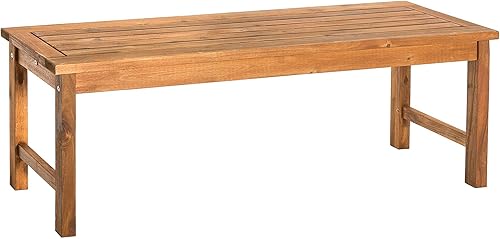 Walker Edison Mueble de madera de acacia., Banco, Marrón