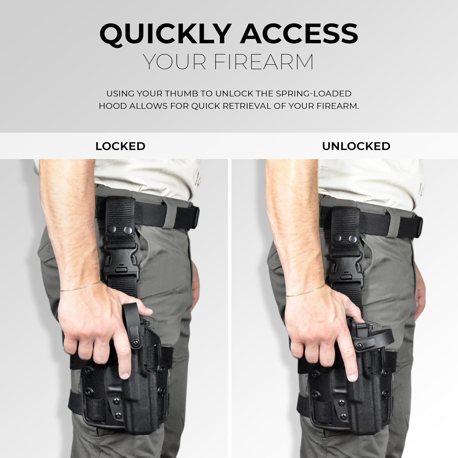 Level II Duty Drop Leg Holster fits Sig P320 Full Size - AXG Pro, XFIVE DH3, M17, Spectre Comp, P320MAX, X5 Legion