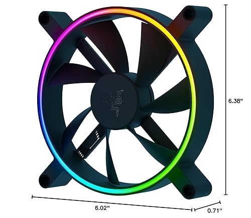 Miniatura 10 de Razer Kunai Ventilador hidráulico de 4724in aRGB ventiladores aRGB silenciosos y potentes controlador de ventilador PWM compatible con hasta 8