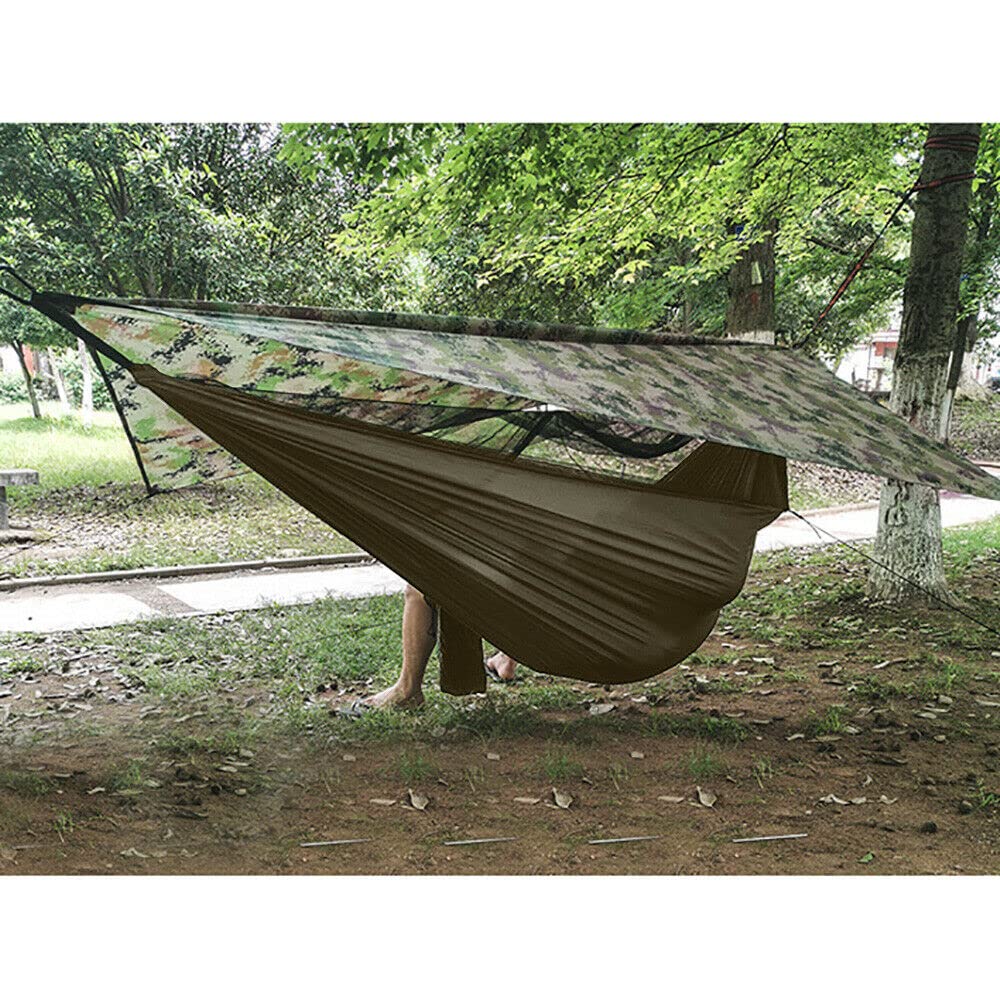 SHZICMY Amaca per esterni con zanzariera, kit per amaca da campeggio, ultra leggera, traspirante, con portata di 200 kg (290 x 140 cm), colore verde