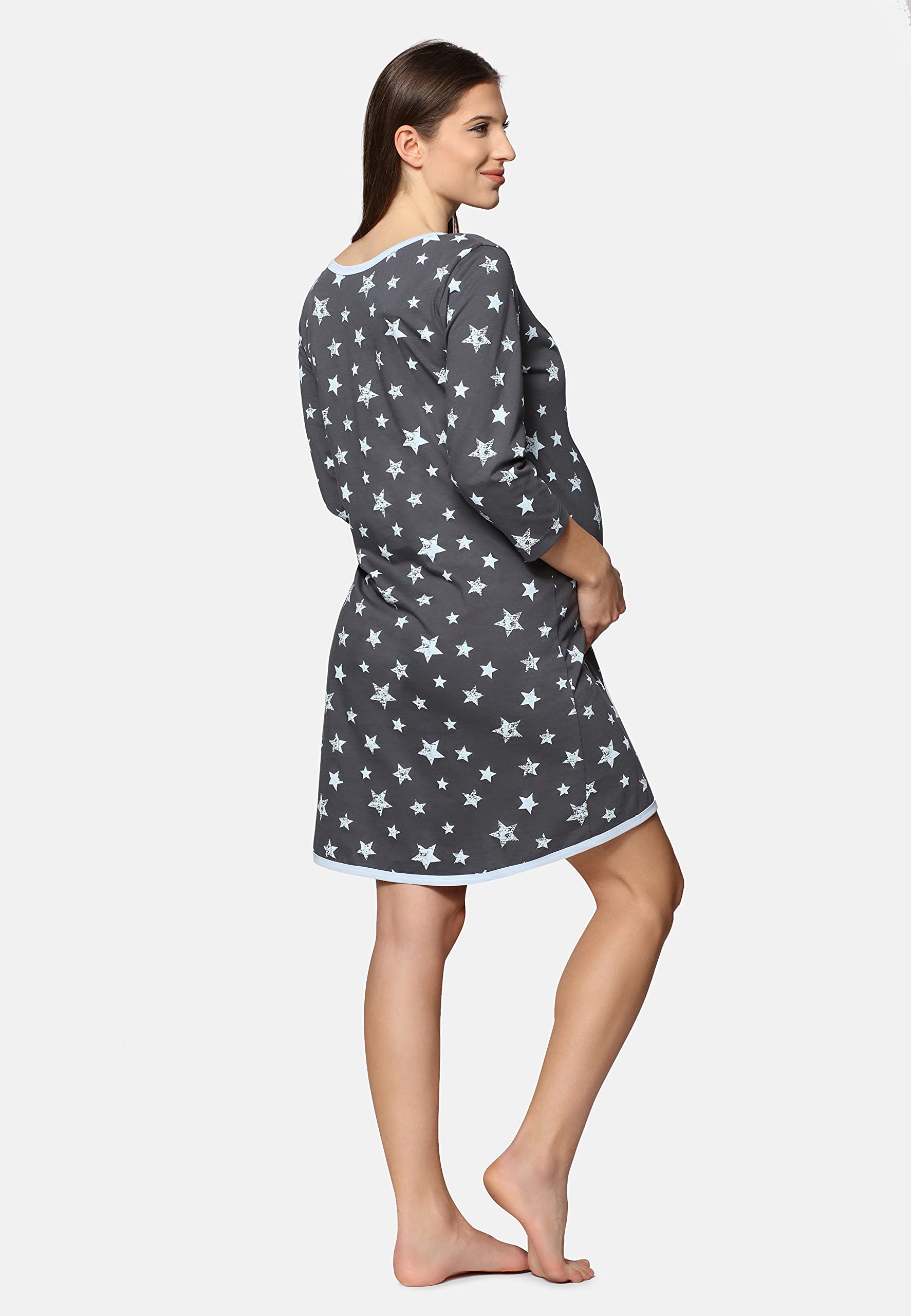 Be Mammy Camicia da Notte Premaman Funzione Allattamento BE20-176