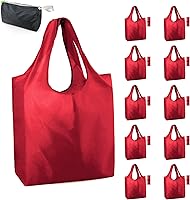 Vista 51 de BeeGreen Bolsas reutilizables para compras, compactas, bonitas, de color sólido, juego de 12 bolsas plegables de reciclaje con cremallera