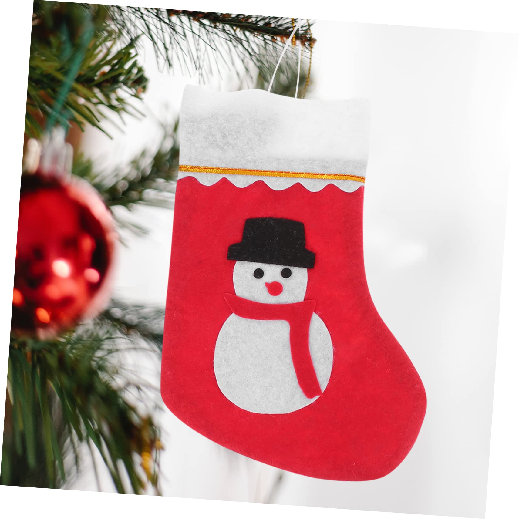 IMIKEYA 72 STK Weihnachtsstrumpf Goodie Bag weihnachtsgeschenktüte Mini-Weihnachtsstrümpfe Mini-Strümpfe Weihnachten büro Dekoration Office Decoration Kaminanhänger Geschenkhalter Stoff