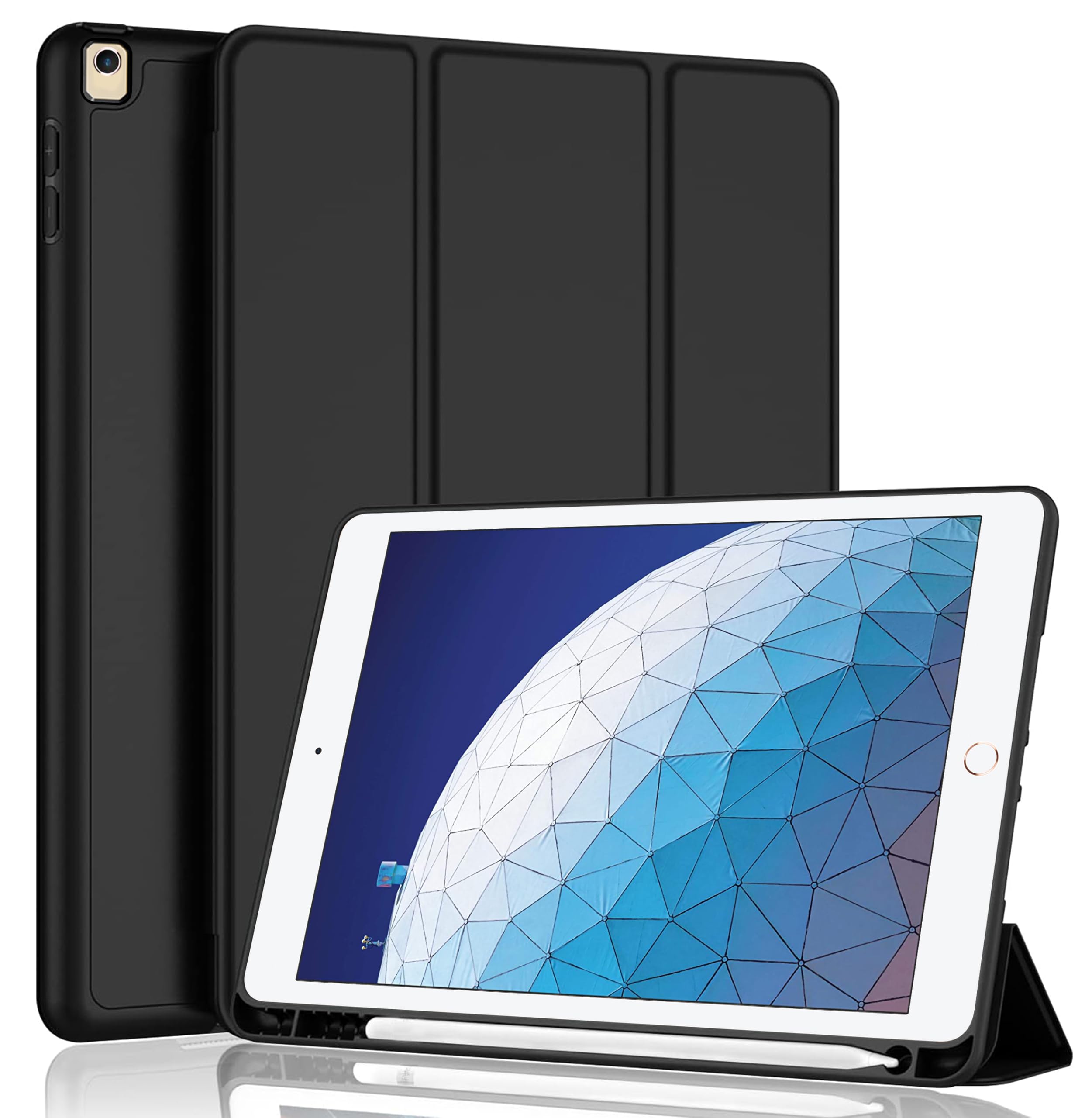 TGK Trifold Flip Cover for iPad Air 3rd 10.5 inch Case 2019 with Pencil Holder (Black) (B0D9TNJW34) Amazon Price History, Amazon Price Tracker