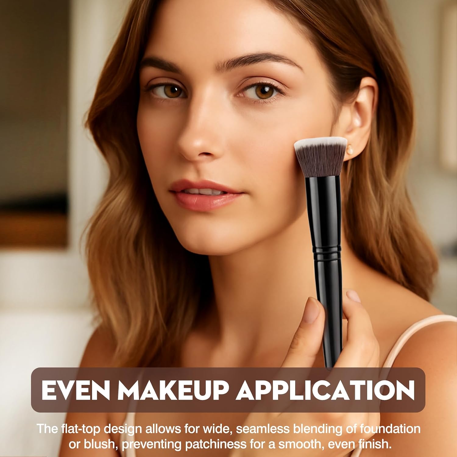 Face Powder Brush – Multi-Purpose Makeup Brush for Blush or Powder, Delivers Sculpted Finish, Crafted with Vegan Synthetic Fibers, Cruelty-Free