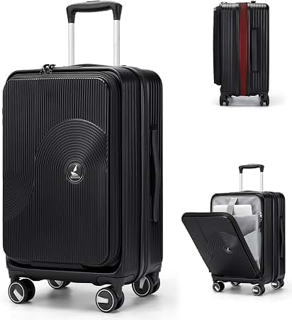 Amazon.com: Merax Luggage Sets Front Opening,2 Piece Hardshell