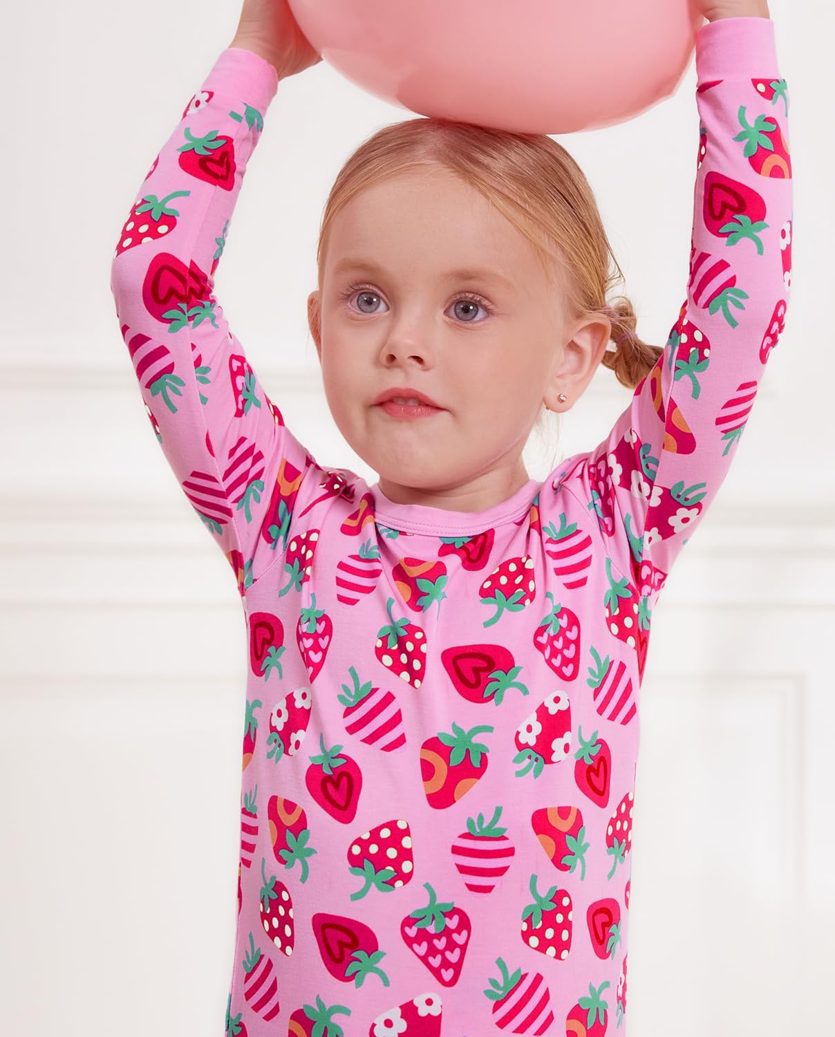 Bamboo Viscose Toddler Girls Kids Pajama Sets 12M-8Y Snug fit Long-Sleeve Softness Sleepwear Pjs 2pcs Jammies - Image 4