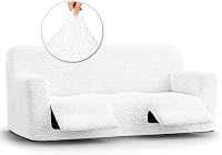 Paulato BY Ga.I.Co. Recliner Sofa Slipcover - 1-Piece Furniture Protector - Form Fit, Machine Washable -Microfibracollection - Crisp White Color