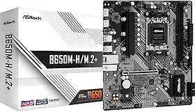 Placa Mãe ASRock B650M-H/M.2+, Chipset B650M, Amd AM5, m-ATX, DDR5