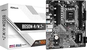 Placa Mãe ASRock B650M-H/M.2+, Chipset B650M, Amd AM5, m-ATX, DDR5