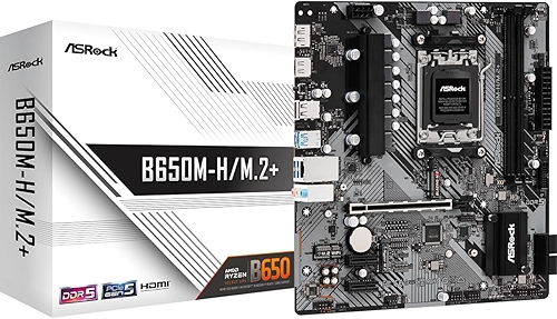 Placa Mãe Asrock B650M-H/M.2+ (AM5/2xDDR5/HDMI/DP/M.2/USB 3.2)