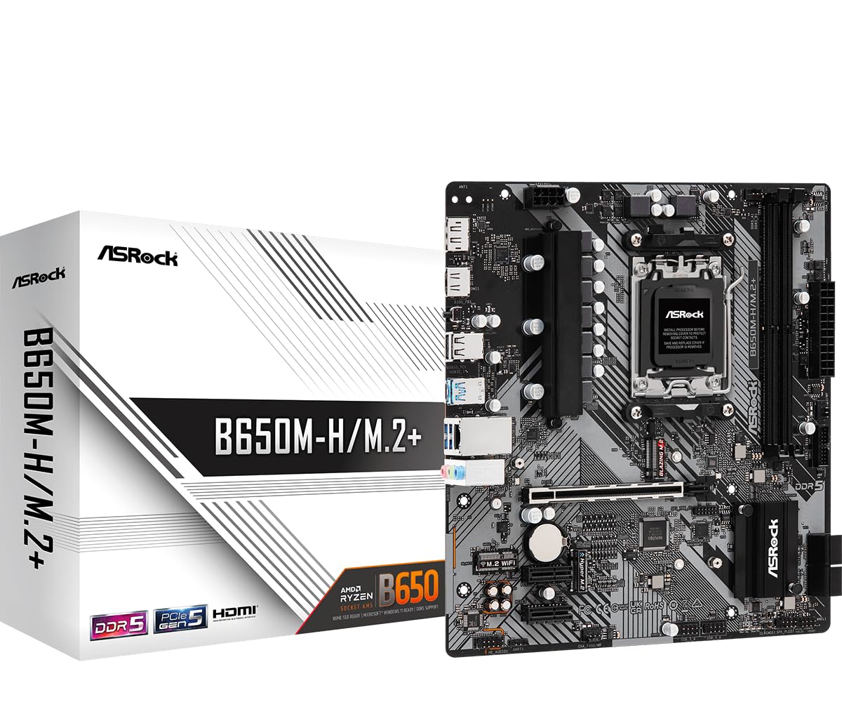 ASRock B650M-H/M.2+ Micro ATX Motherboard DDR5