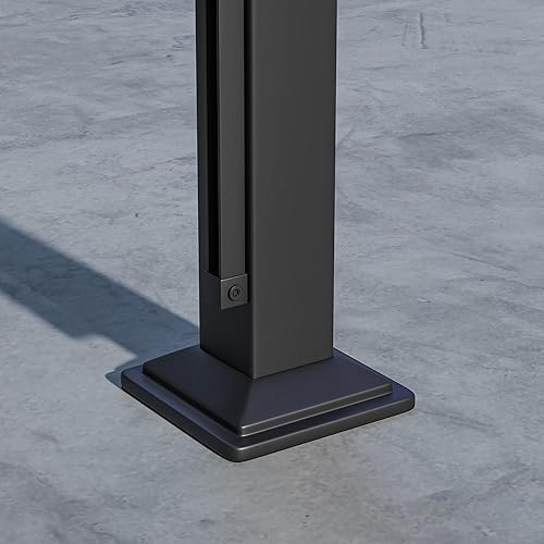 Miniatura 114 de Outsunny Pérgola de aluminio para patio de 10 x 13 pies con toldo retráctil para pérgola, refugio de sombra para porche, fiesta al aire libre, Marrón