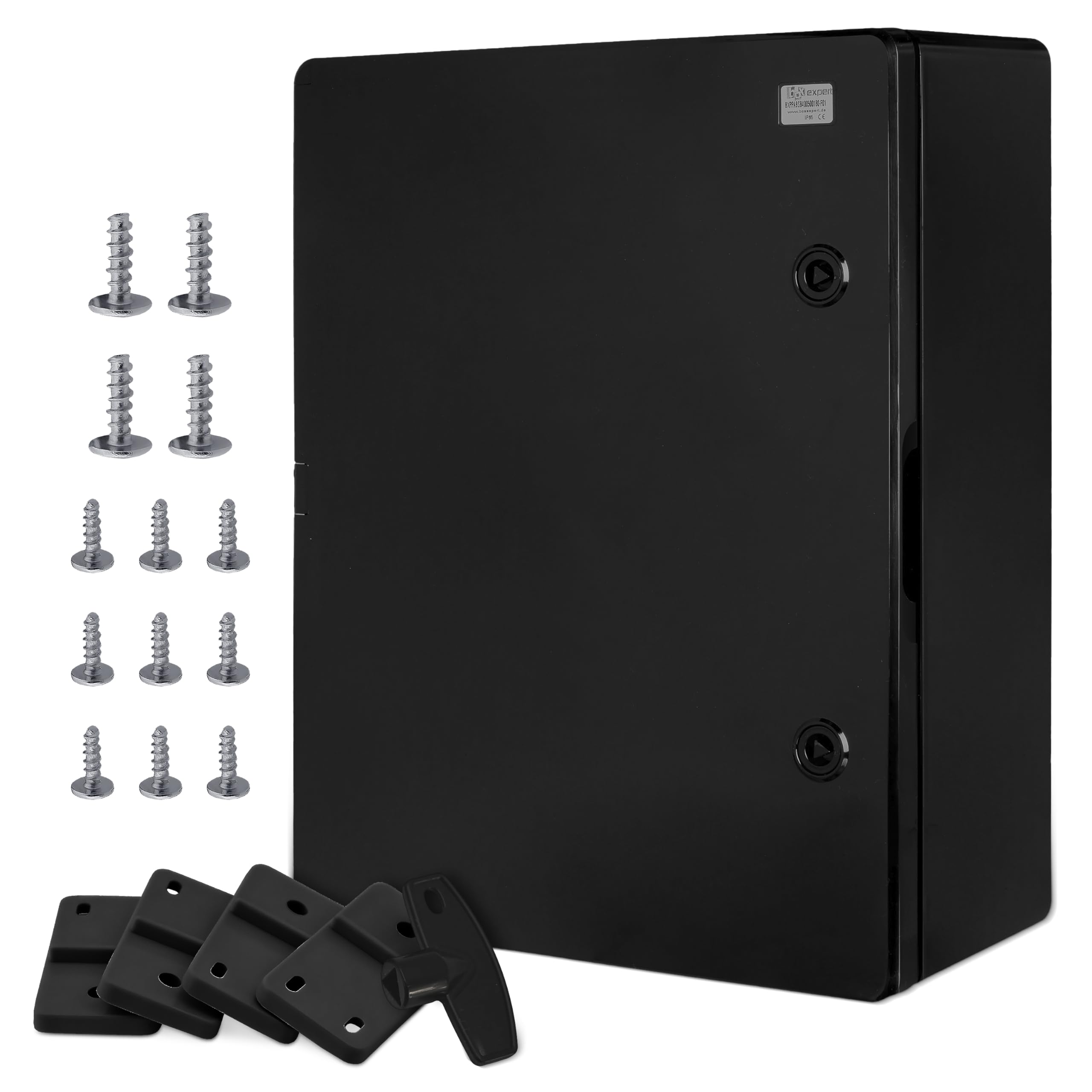 BOXEXPERT Custodia in plastica ABS, IP65, custodia a parete, custodia vuota, 500x400x180mm, nero, custodia serie Fleet