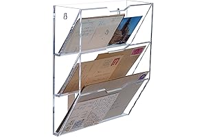 MyGift Wall Mounted Premium Acrylic Letter Rack